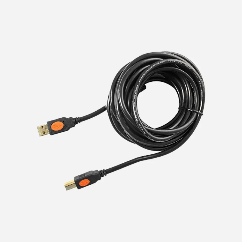 2B DC026 5m USB-A to USB-B Pure Copper Printer Cable Black