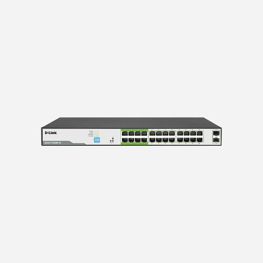 [DGS-F1026P-E] D-Link 24GE PoE + 2 SFP Ports 250m PoE Switch