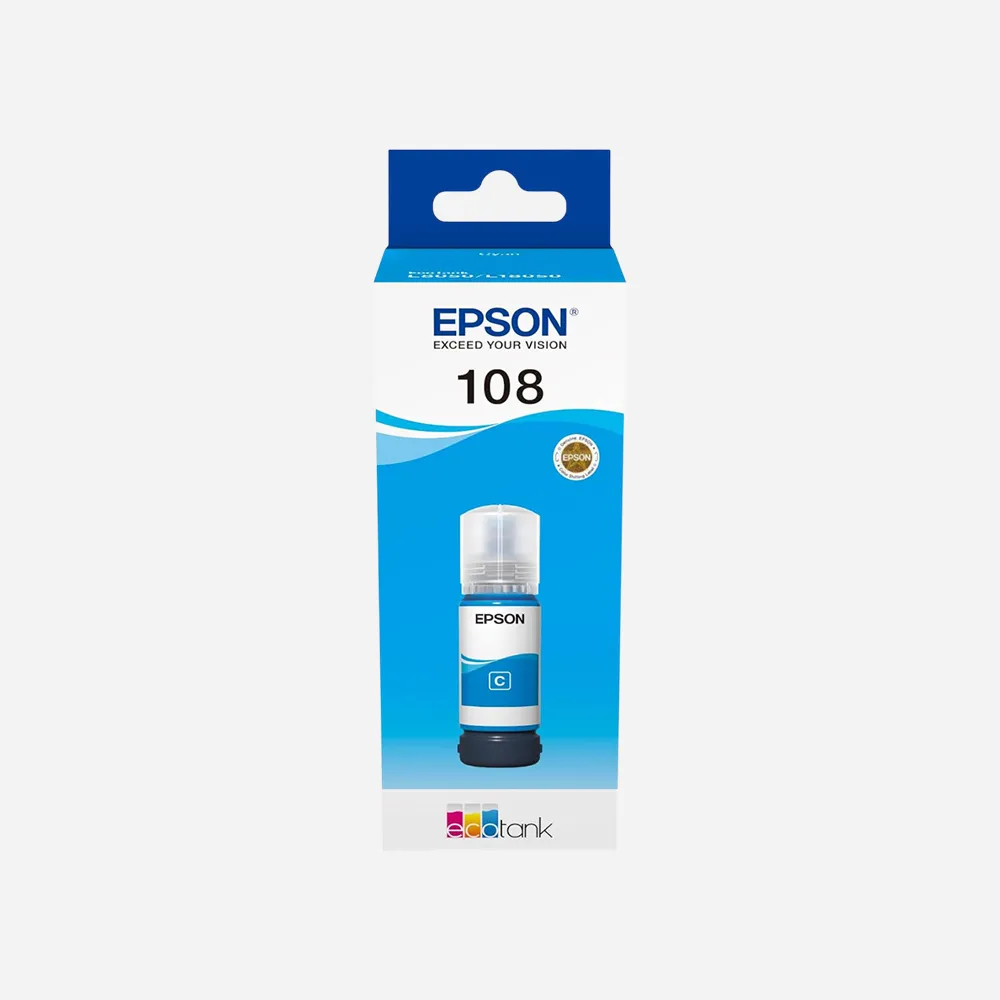 [C13T09C24A] EPSON 108 EcoTank Cyan ink bottle (70 ml)