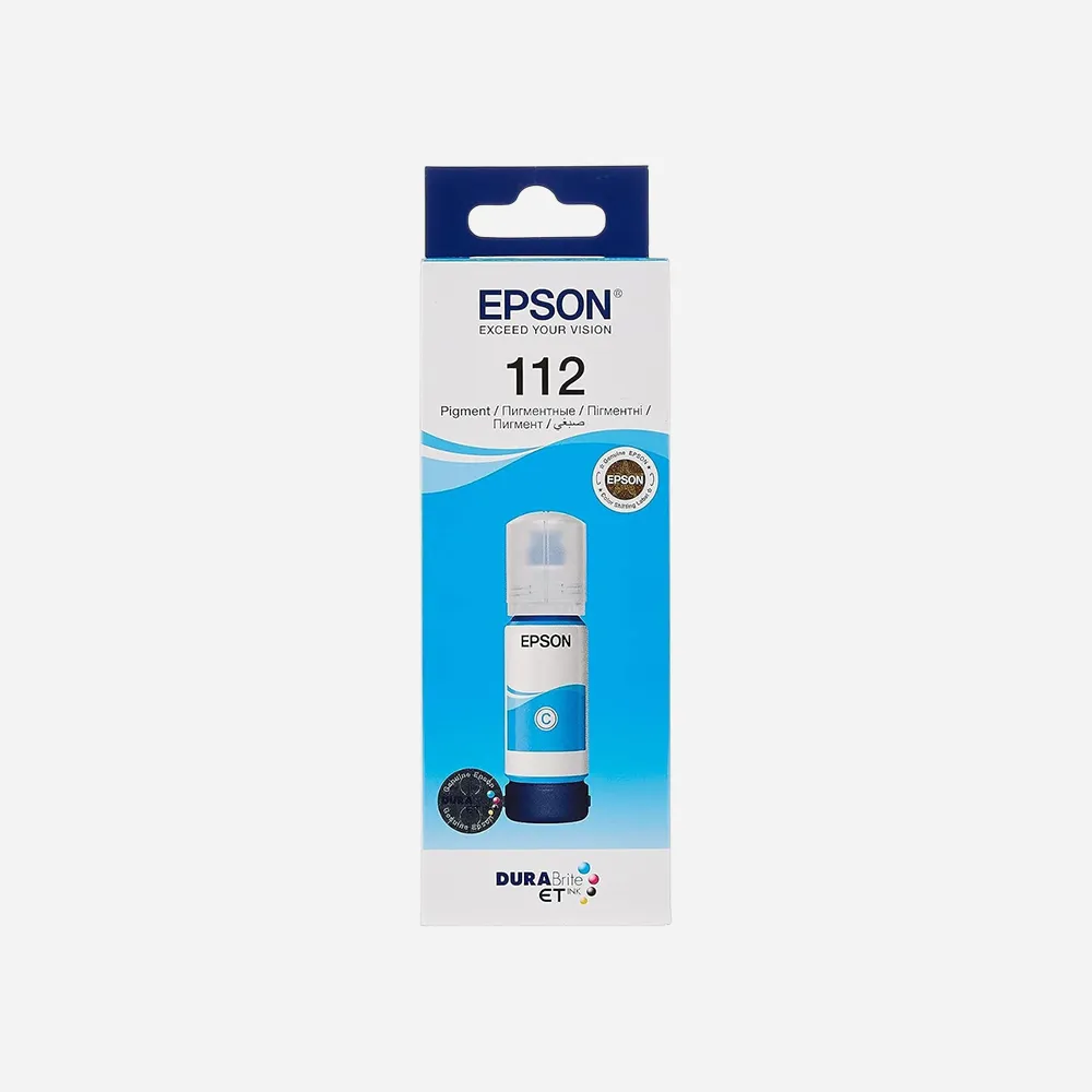 [C13T06C24A] Epson 112 EcoTank Pigment Cyan ink bottle 70 ml