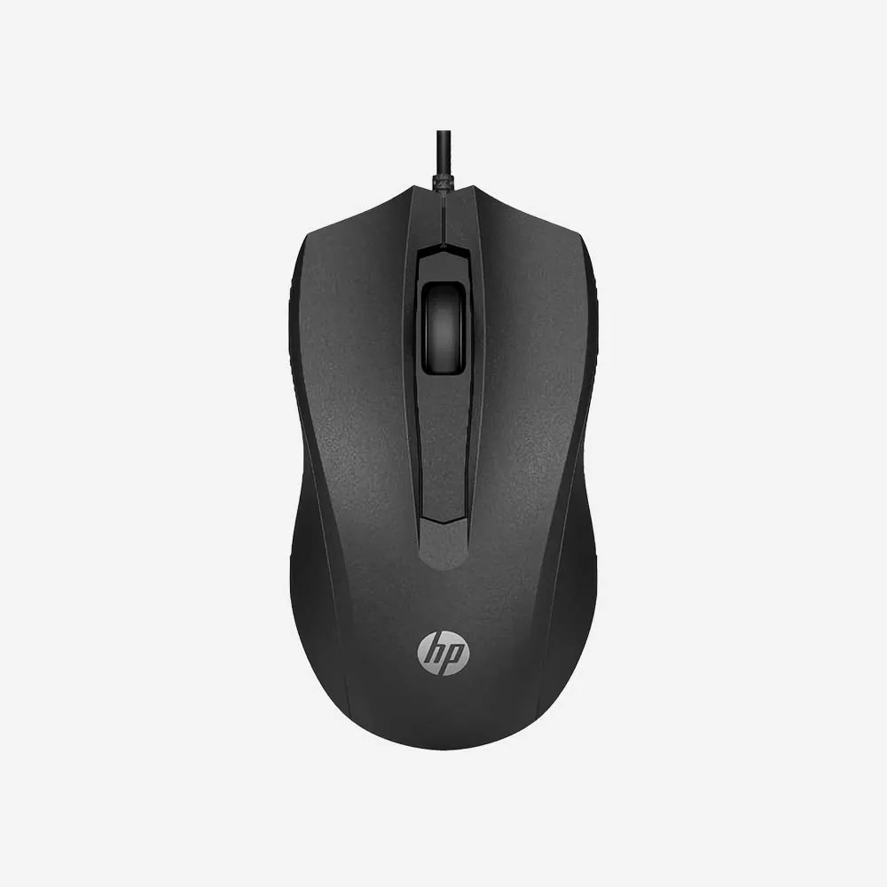 [6VY96AA#ABB] HP 100 Wired Mouse (Black)