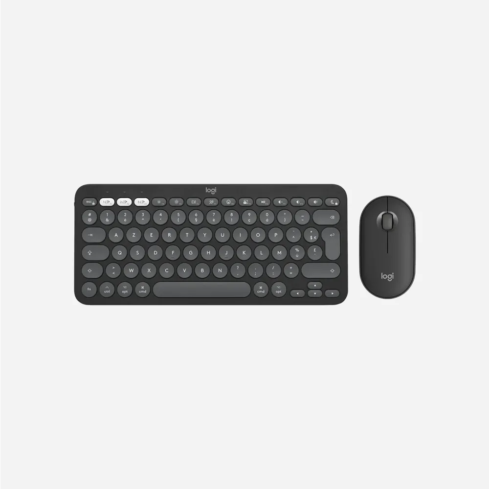 Logitech k380s Pebble 2 for Mac Bluetooth WL Keyboard & Mouse Combo Graphite 920-012251
