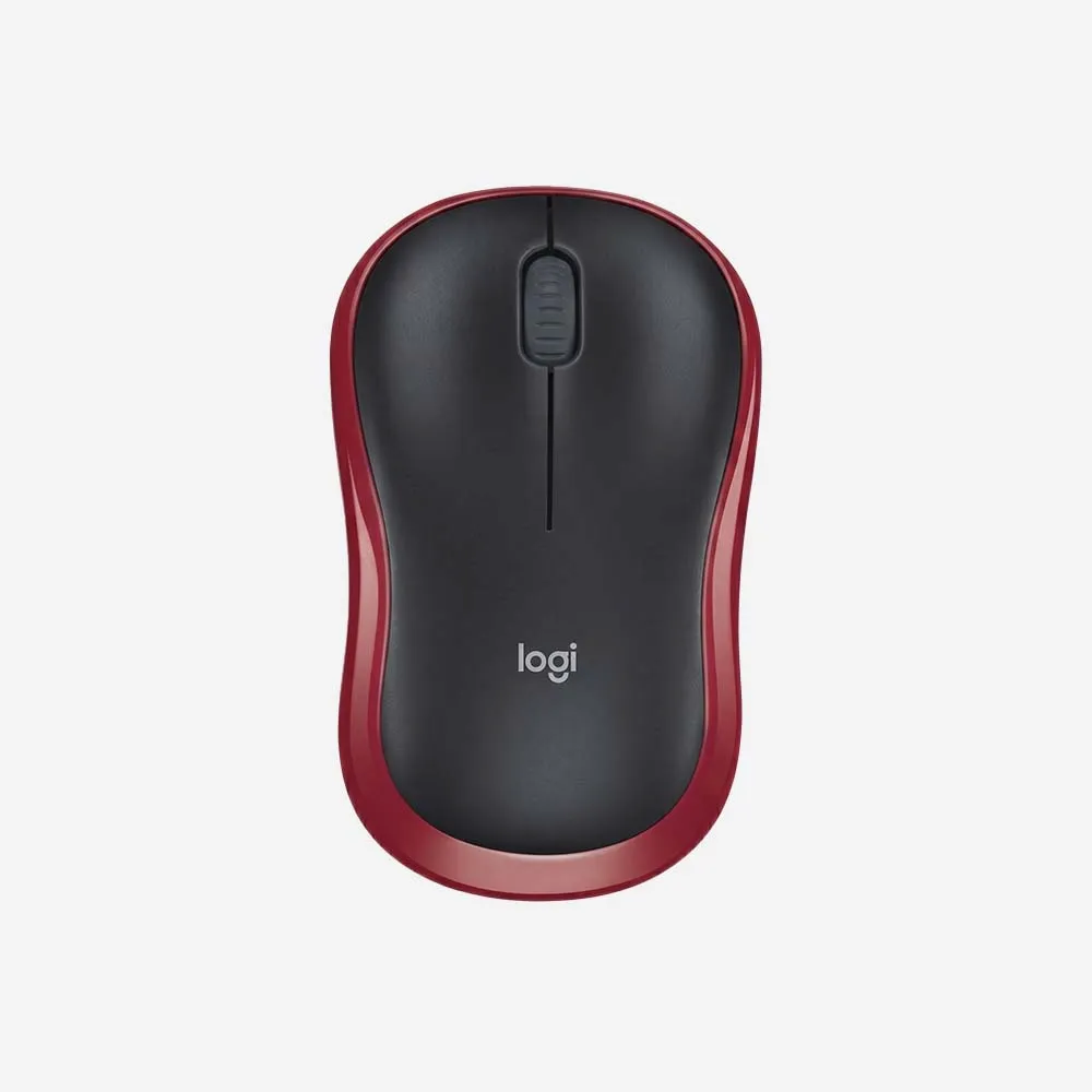 Logitech M185 WL Mouse Red 910-002237