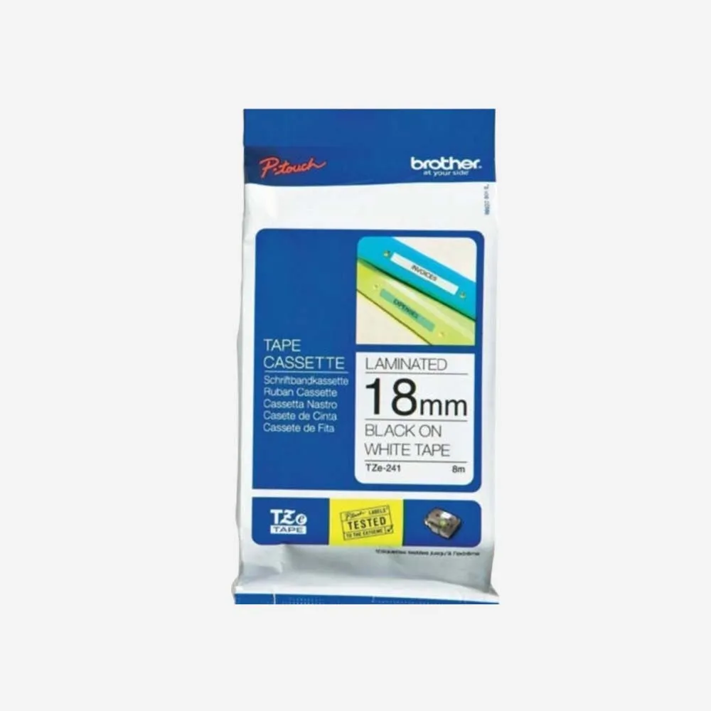 [TZc 241] Ribbon Other Laminated-18mm-Black on White-TZc 241-Copy