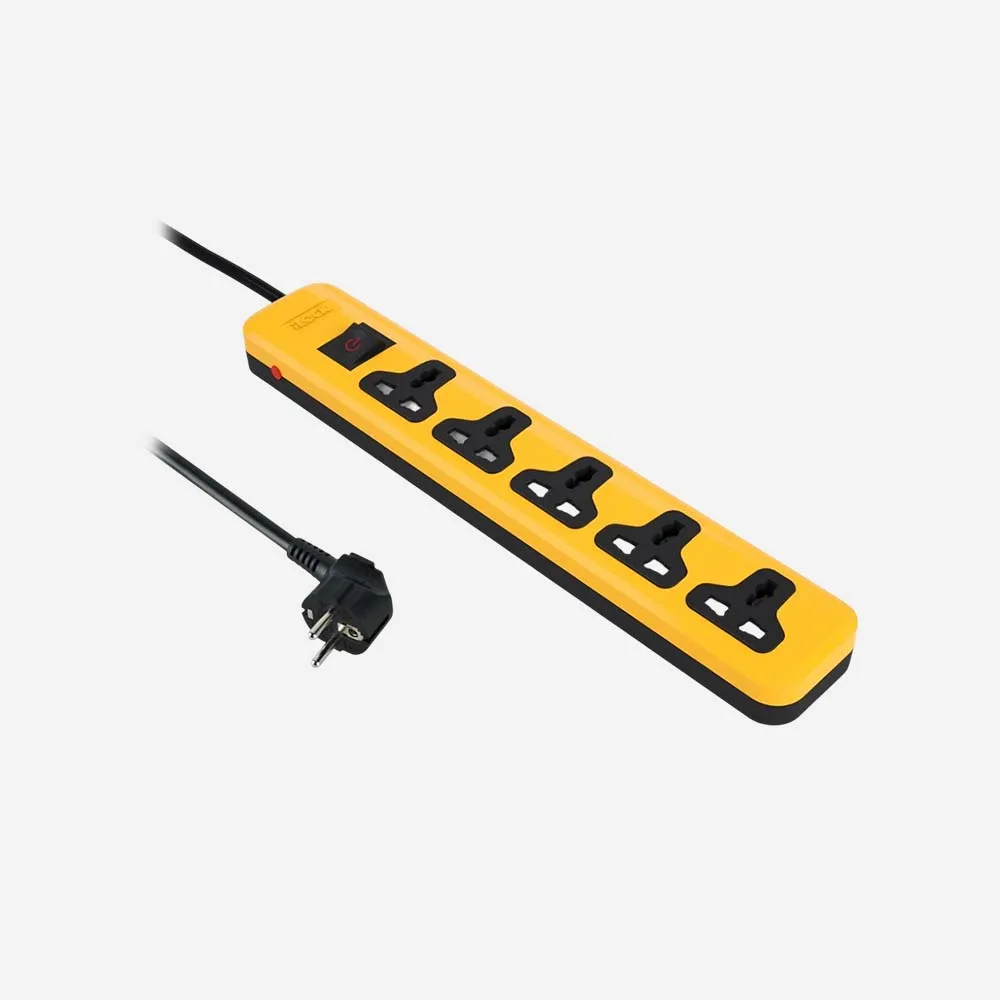 iLOCK 5026 Power Strip 5Universal Outlets with Overload Switch 3M