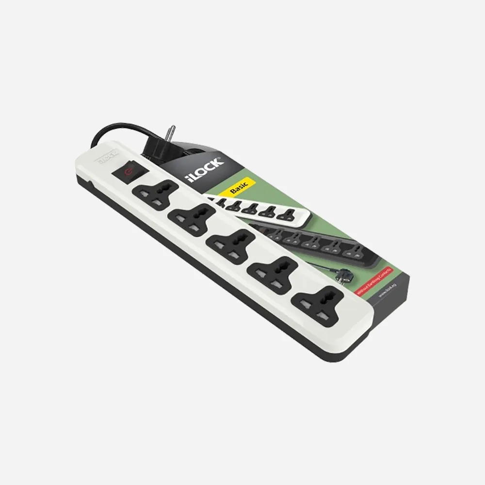[5066] iLOCK Power Strip 5 Outlet-Univ-2M-5066