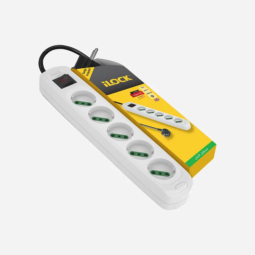 [3M-5077] ILOCK Power Strip 5 outlets without earthing (Basic) 3M-5077