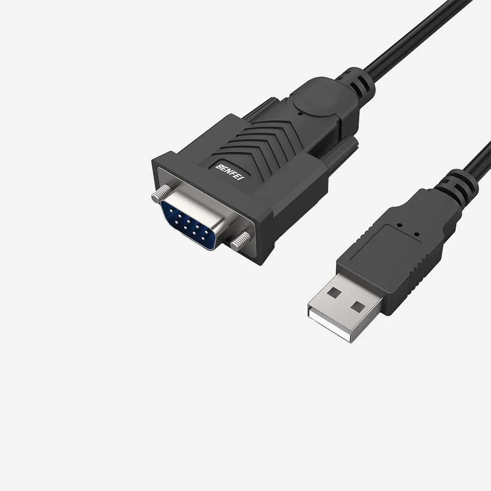 [Serial Adapter Cable-1.8M] USB to RS232 Serial Converter Cable 1.8M Black