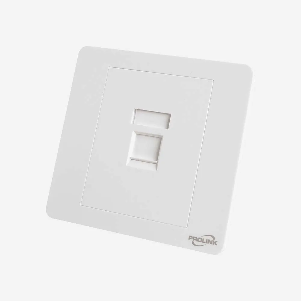 [PL-FP1-UK] ProLink 1 Port UK type Faceplate W/Shutter & Station 1 ID 86*86