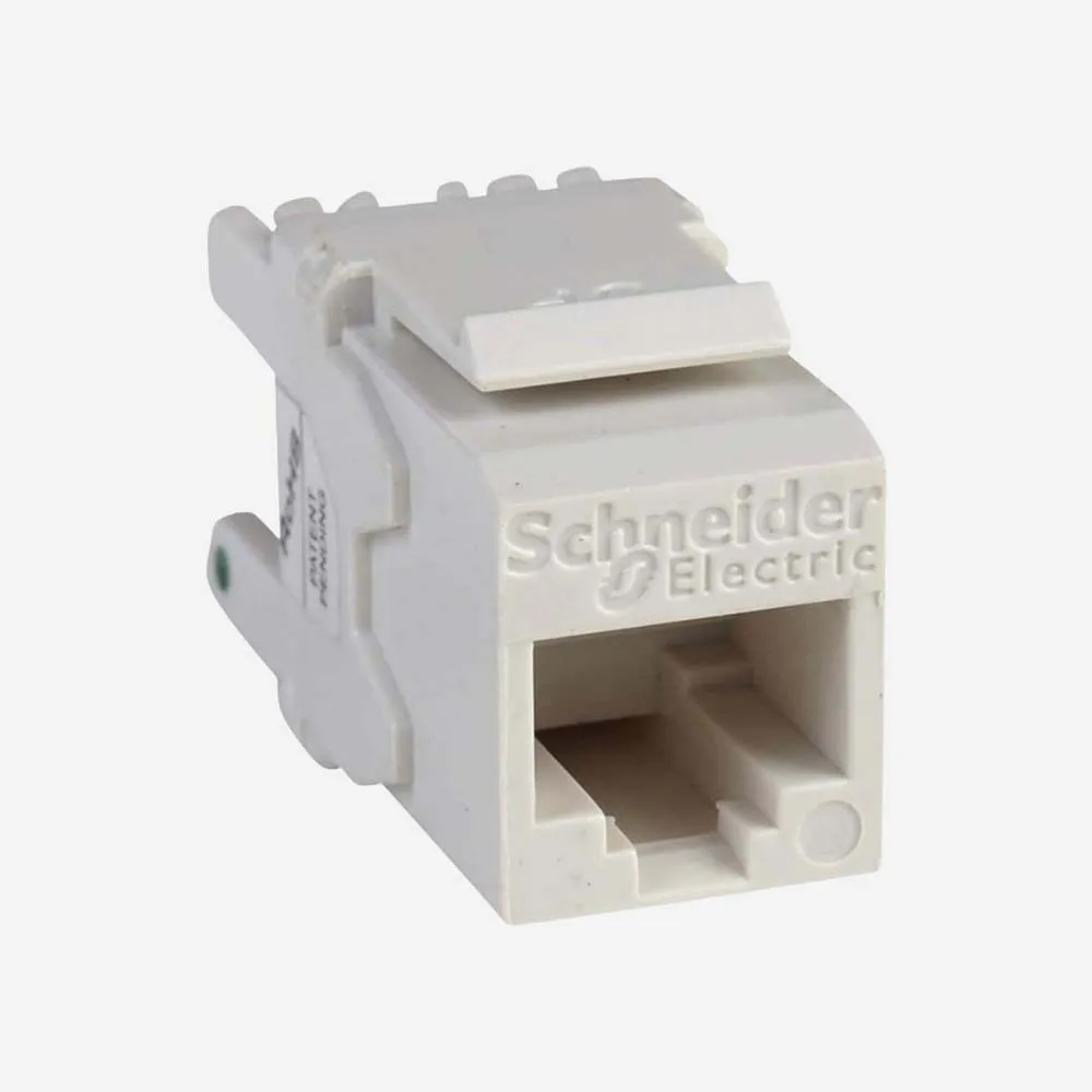 Schneider RJ45 JACK CAT6 UNSHIELDED KEYSTONE WHITE