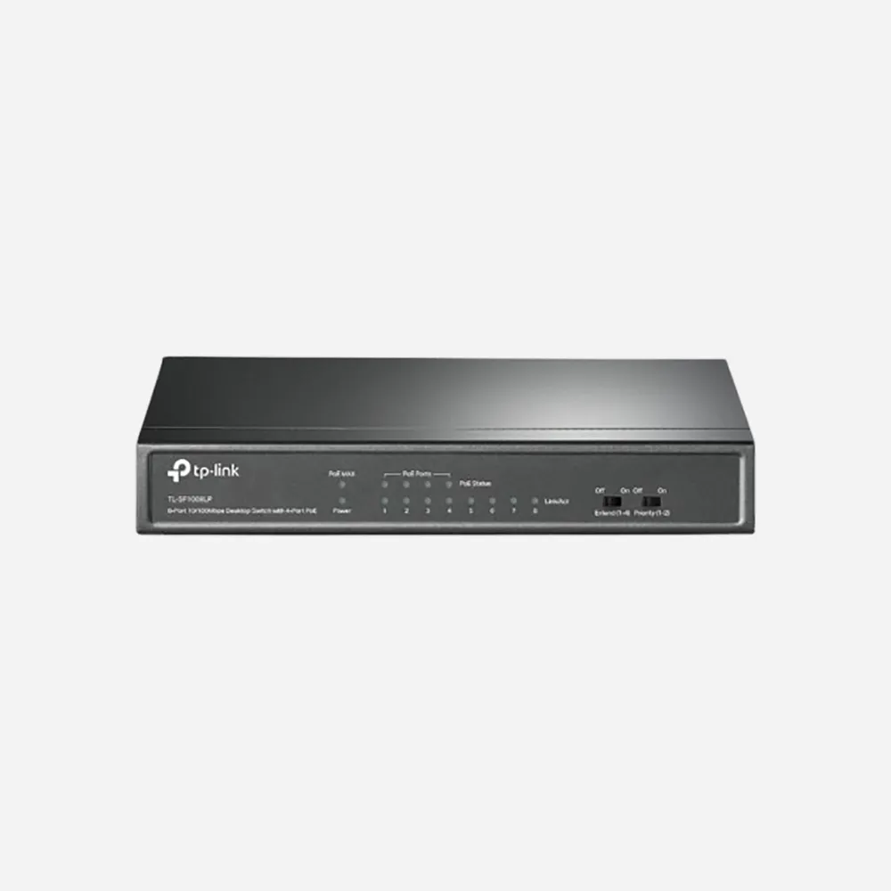 [1760500094] TP-Link TL-SF1008LP 8-Port PoE+ Switch (41W) – Fast Ethernet Desktop