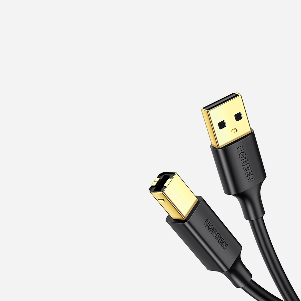 [20847] UGREEN 20847 US135 2m USB-A to USB-B Print Cable Black