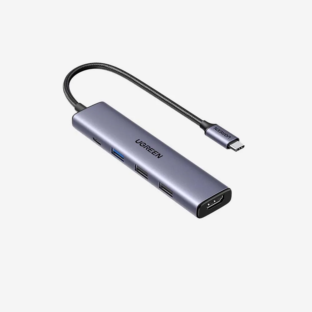[15495] UGREEN 15495 USB-C To HDMI+1xUSB3.0 A+2xUSB2.0 A+PD-5 in 1