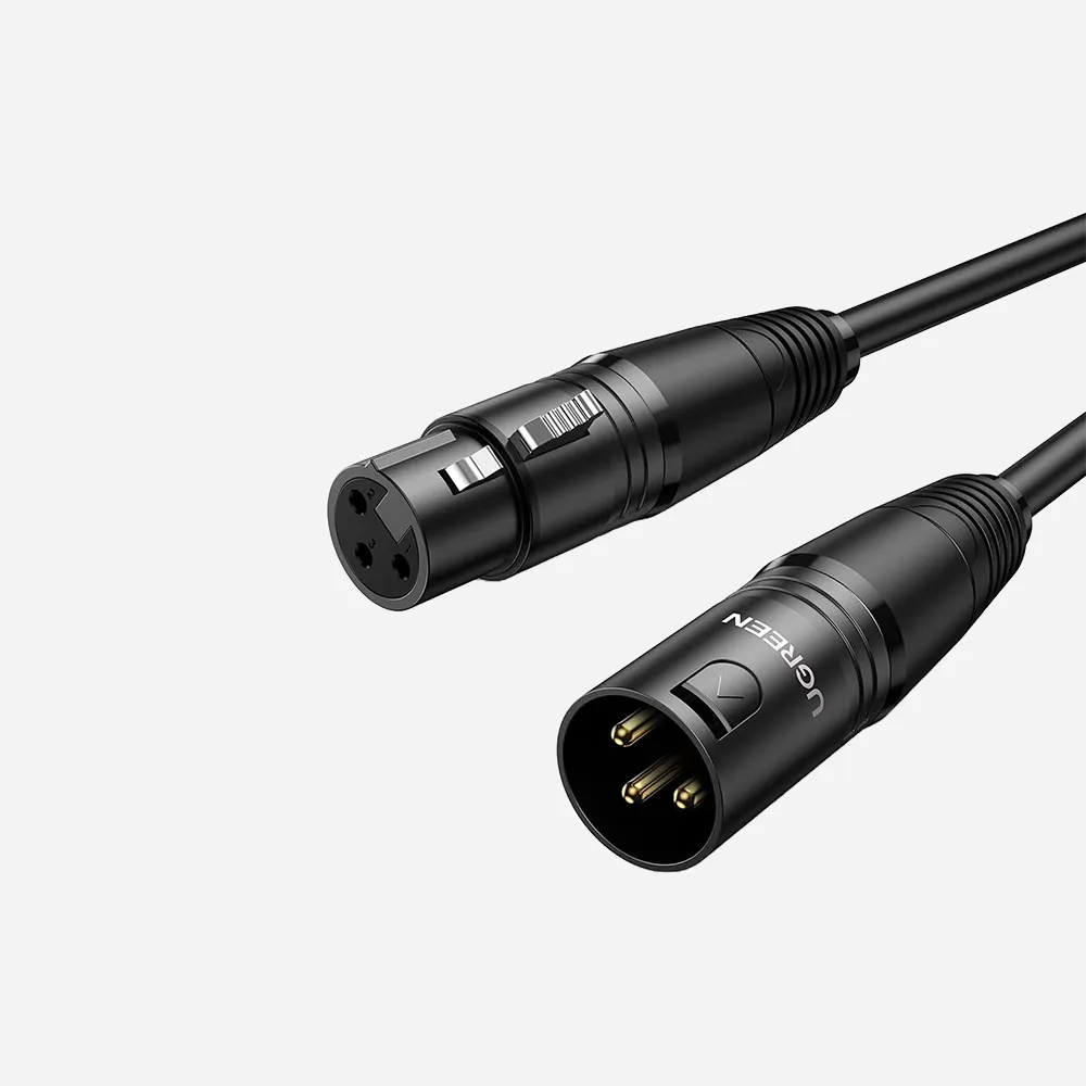 [20714] UGREEN 10m Cannon Male to Female Microphone Extension Audio Cable Black (20714)