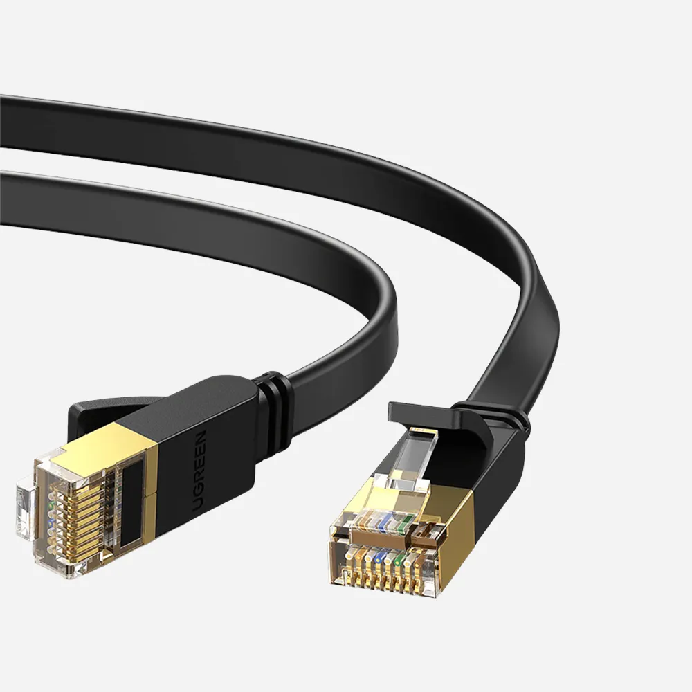 [10643] UGREEN Cat7 15m Pure Copper Braided Ethernet Cable Black (10643)