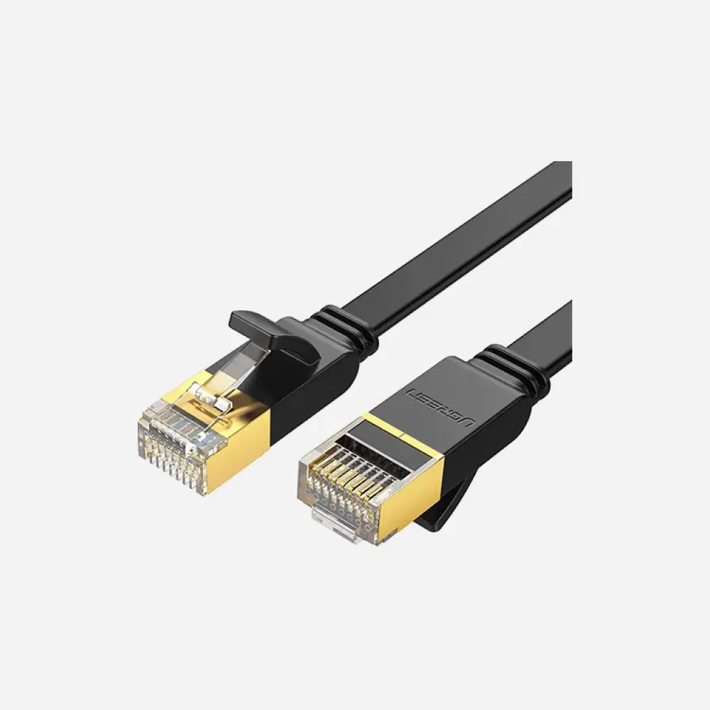 [30738] UGREEN Cat 7 U/FTP 0.5m Ethernet Flat Cable Black (30738)