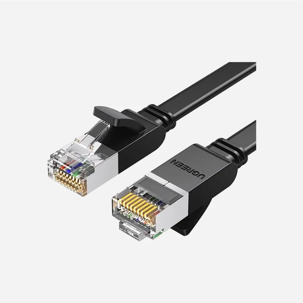 [50183] UGREEN NW101 Cat 6 U/UTP 0.5m Pure Copper Ethernet Flat Cable Black (50183)