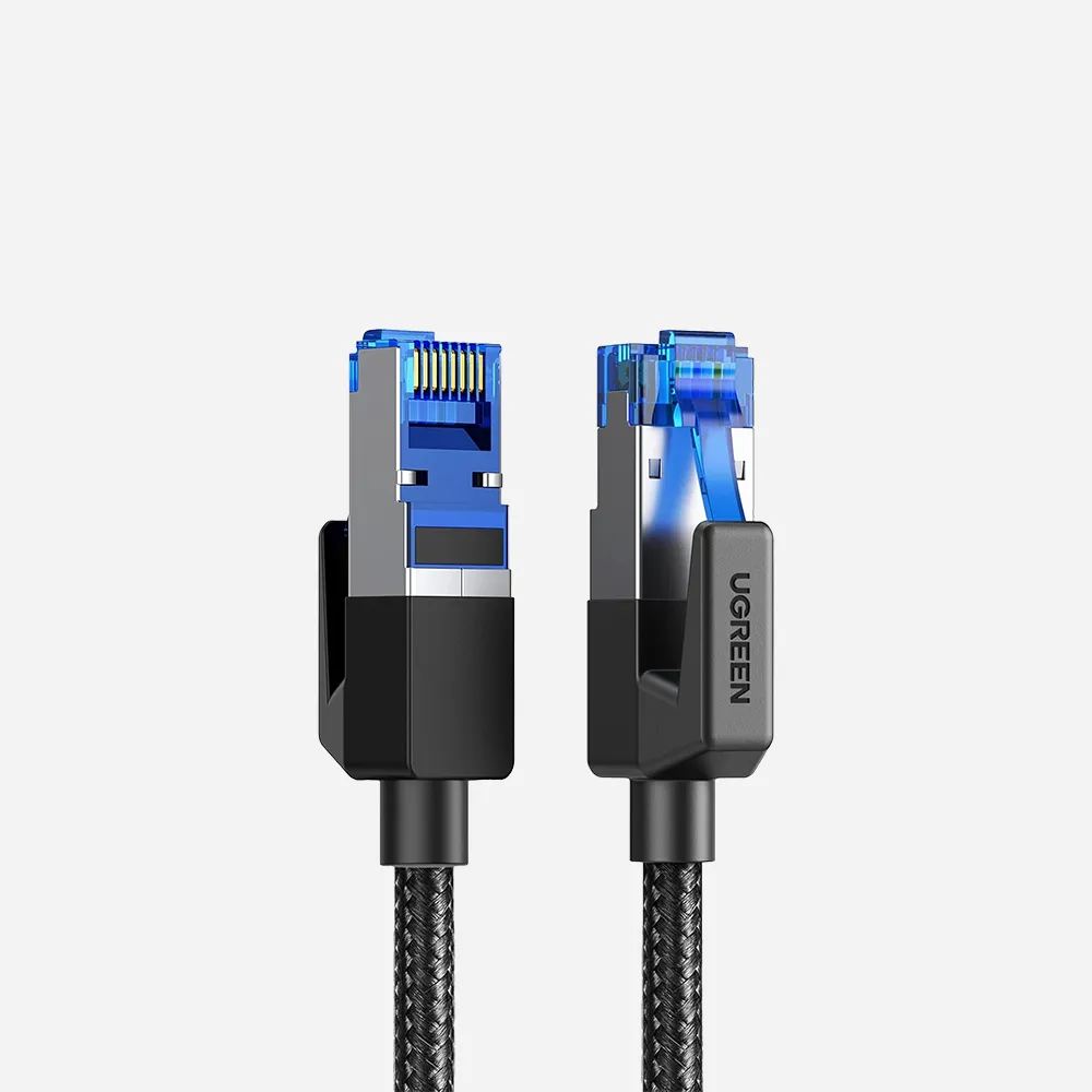 [80432] UGREEN NW153 Cat 8 3m Shielded Round Braided Ethernet Cable Black (80432)