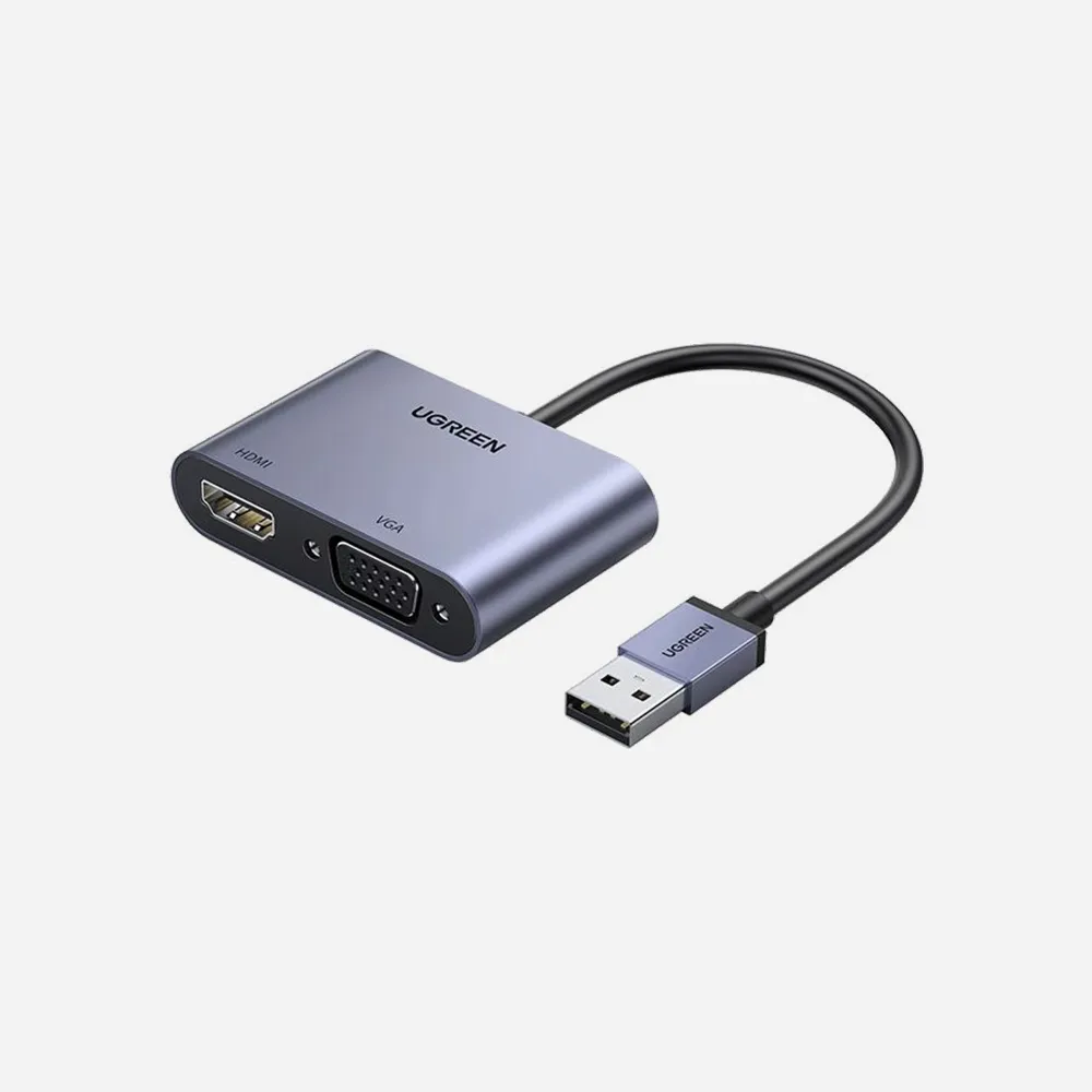 [20518] UGREEN 20518 USB 3.0 to HDMI+VGA Converter