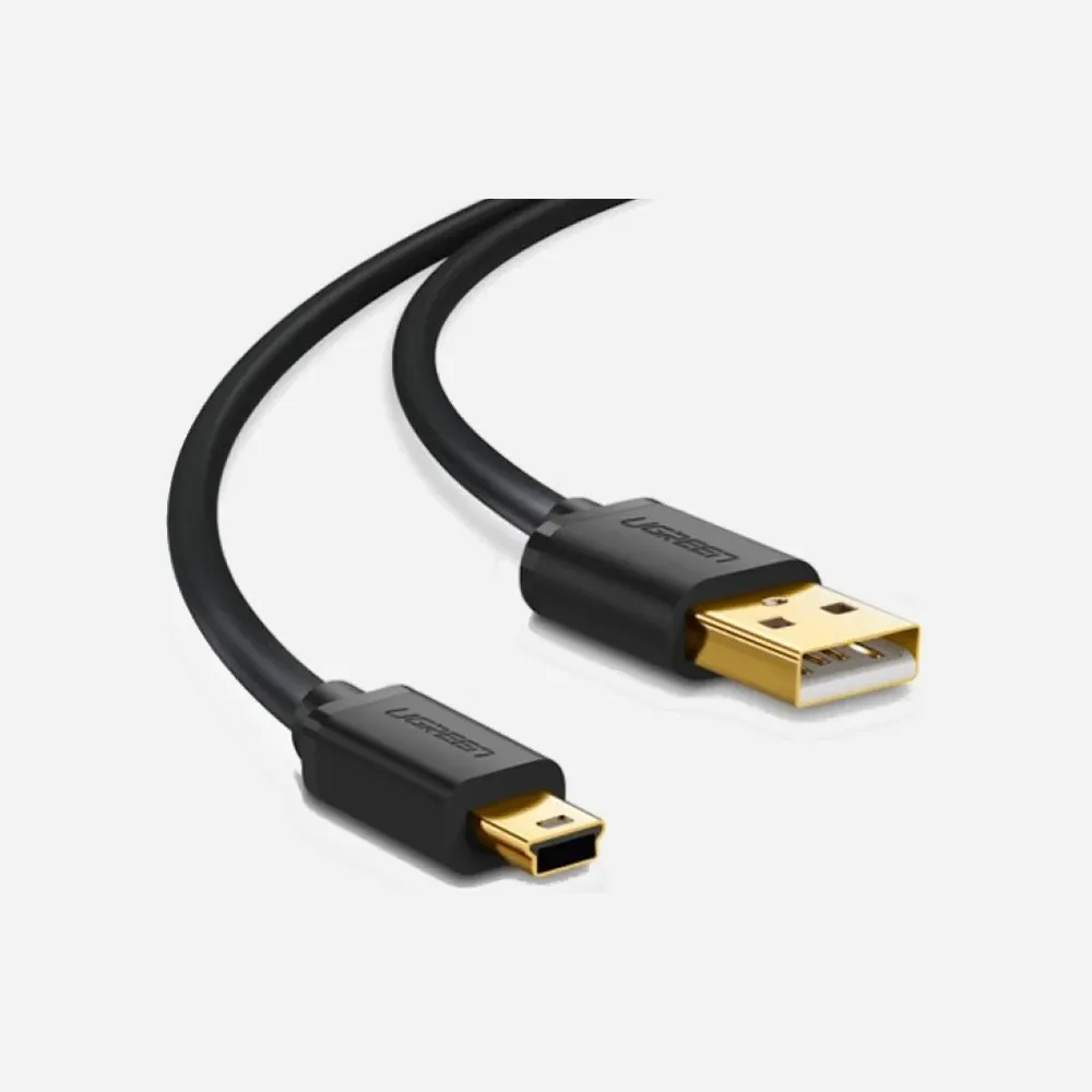 [10355] UGREEN USB 2.0 A Male to Mini 5 Pin Male Cable 1m Black -10355