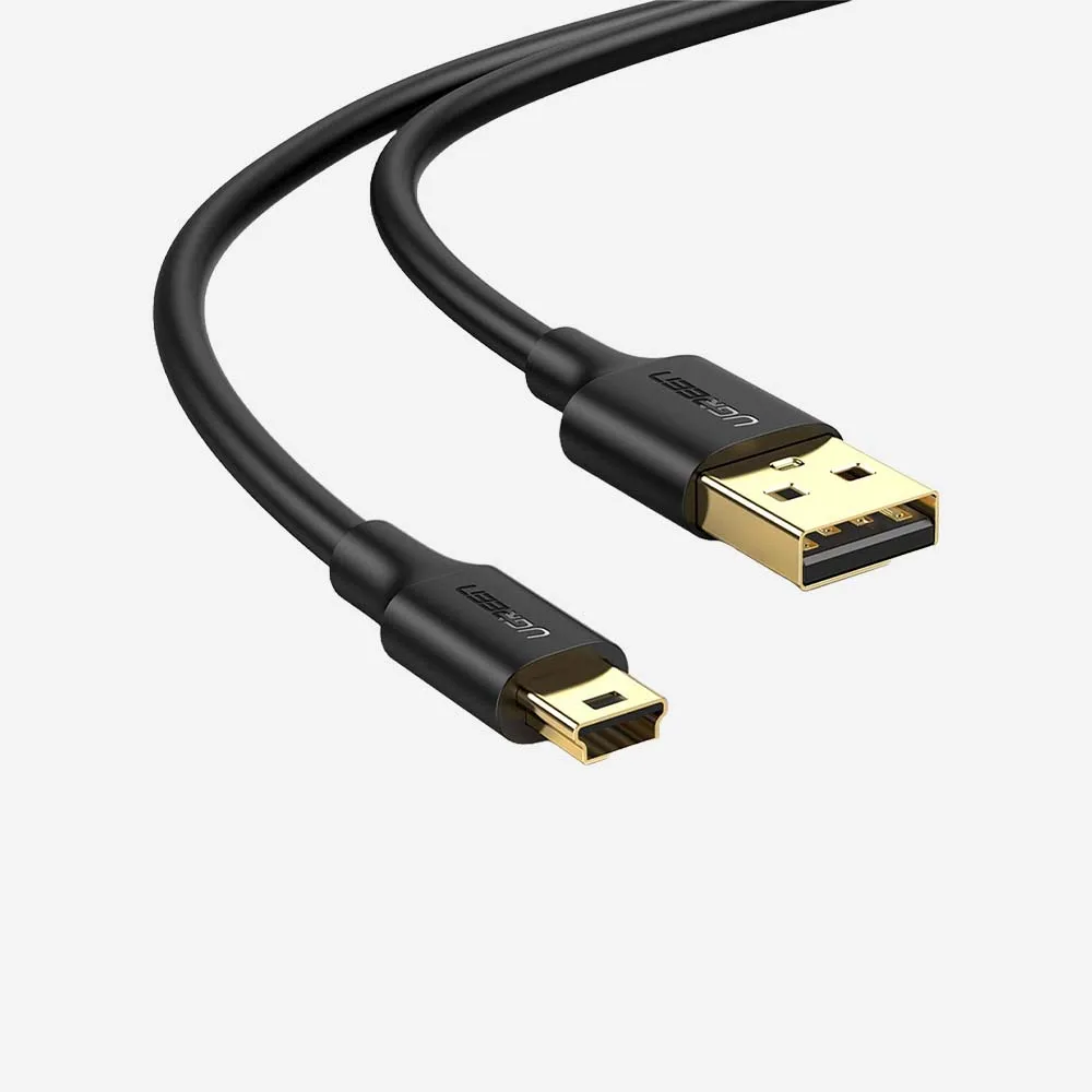 [10355] UGREEN USB-A 2.0 Male to Mini 5 Pin Male Cable 1m Black (10355)