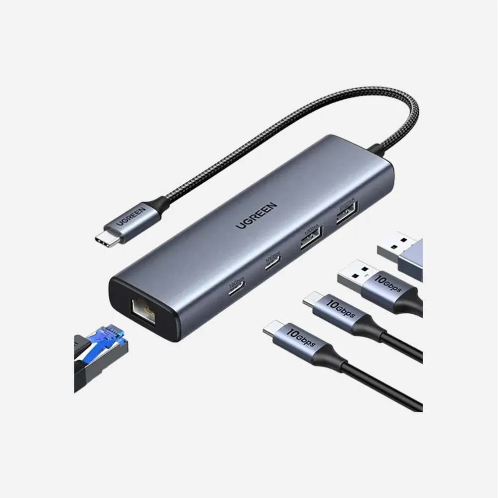 [45320] UGREEN CM512 6-in-1 USB-C 10Gbps Hub -Space Grey -45320