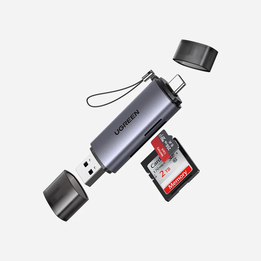 [50706] UGREEN USB-C TF + SD Card Reader with USB Power (50706)