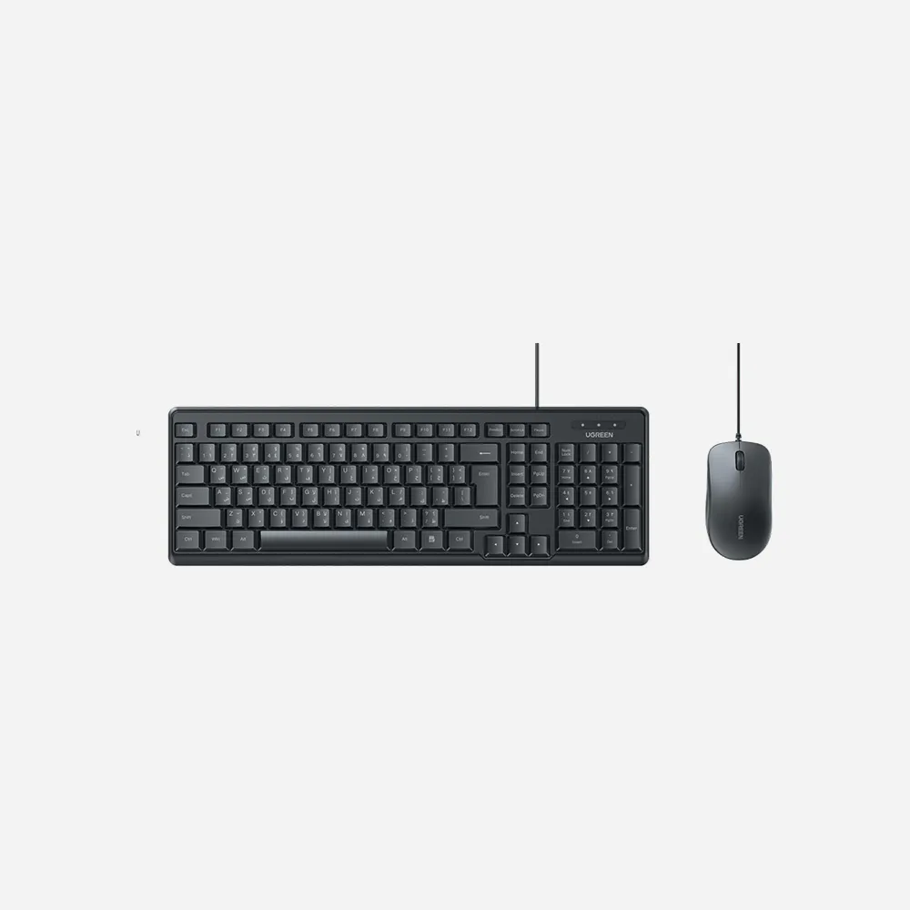[55915] UGREEN 55915 Wired Keyboard & Mouse Combo Black