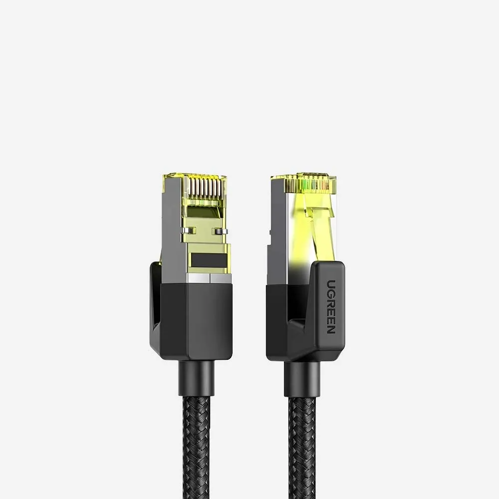 [80420] UGREEN 80420 Cat7 0.5m Shielded Round Ethernet Cable Black