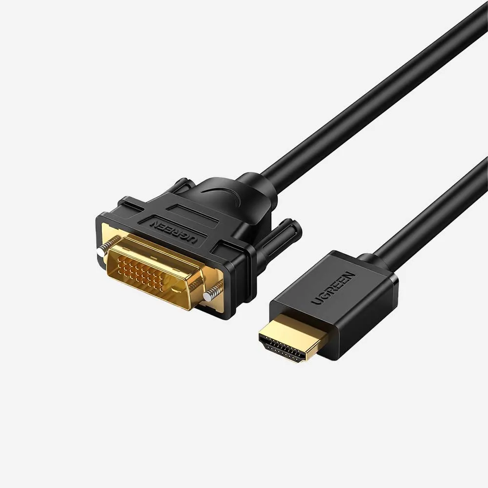 UGREEN 10135 2m HDMI Male to DVI Male 2K Cable Black
