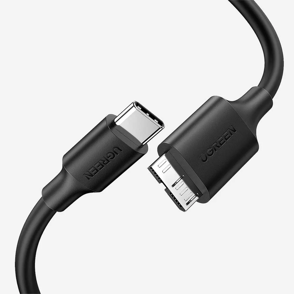 [20103] UGREEN 20103 USB-C to USB Micro B 1m Hard Drive Cable Black