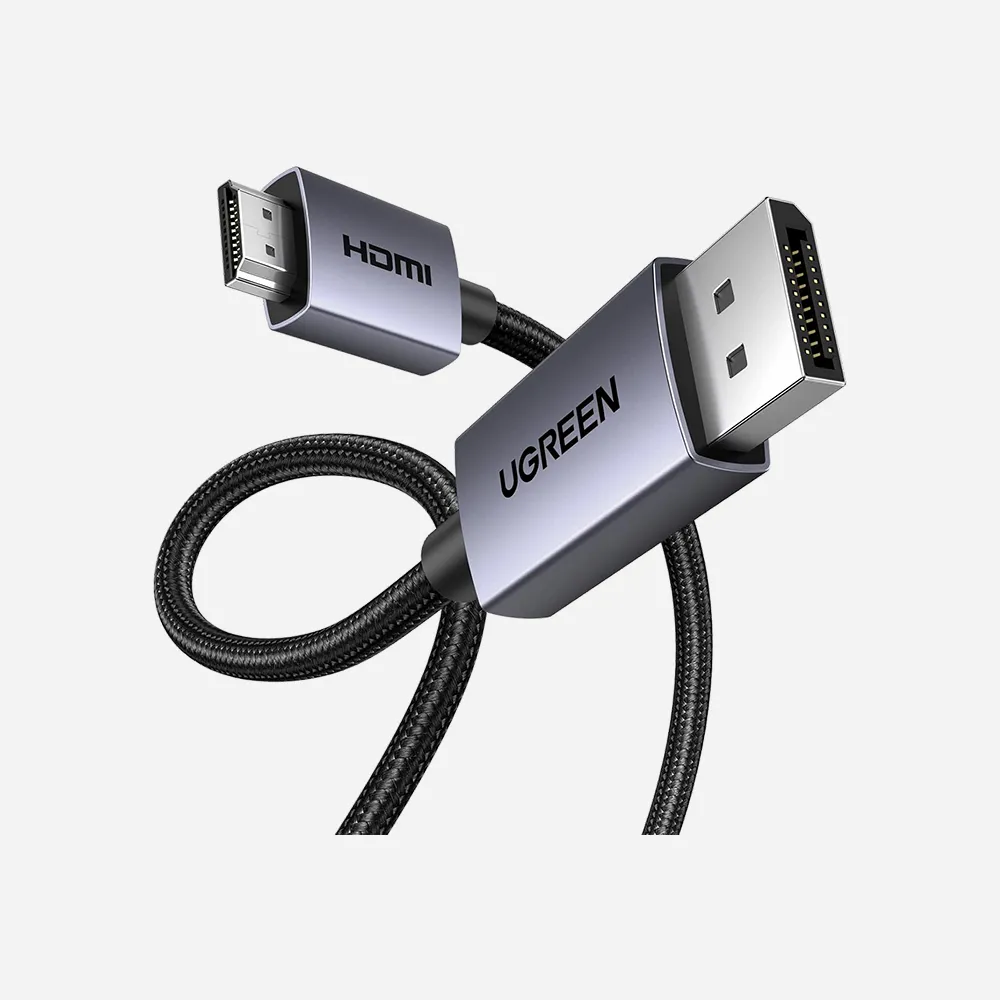 [10204] UGREEN DP Male to HDMI Male 4K 30Hz 5m Black-10204