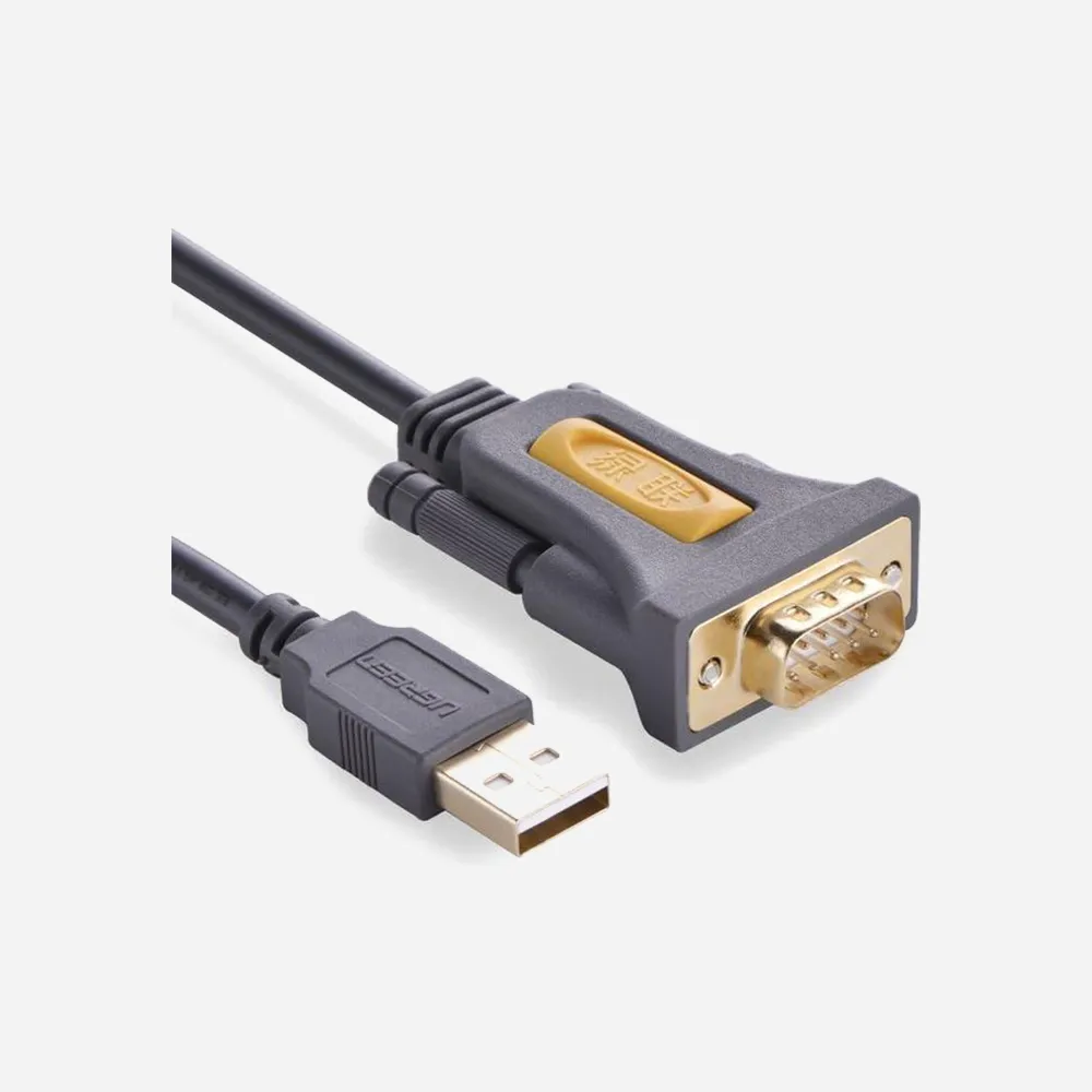 UGREEN 20210 USB-A Male to DB9 RS232 Male 1m Cable Black