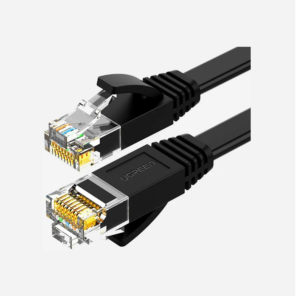 [50175] UGREEN Cat 6 U/UTP Lan Flat Cable 3m Black-50175