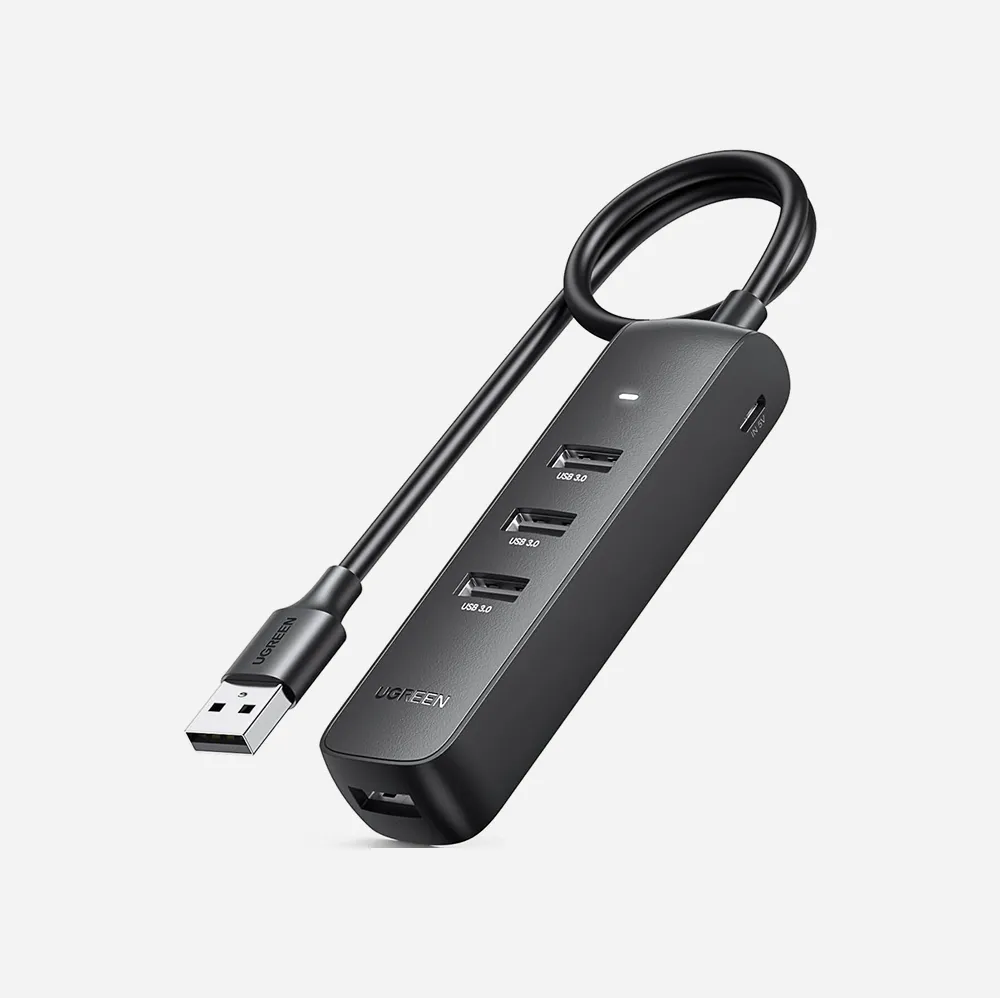[80657] UGREEN Hub-USB-A 3.0 To 4 Port USB-A 3.0 Hub 1m-Black (80657)