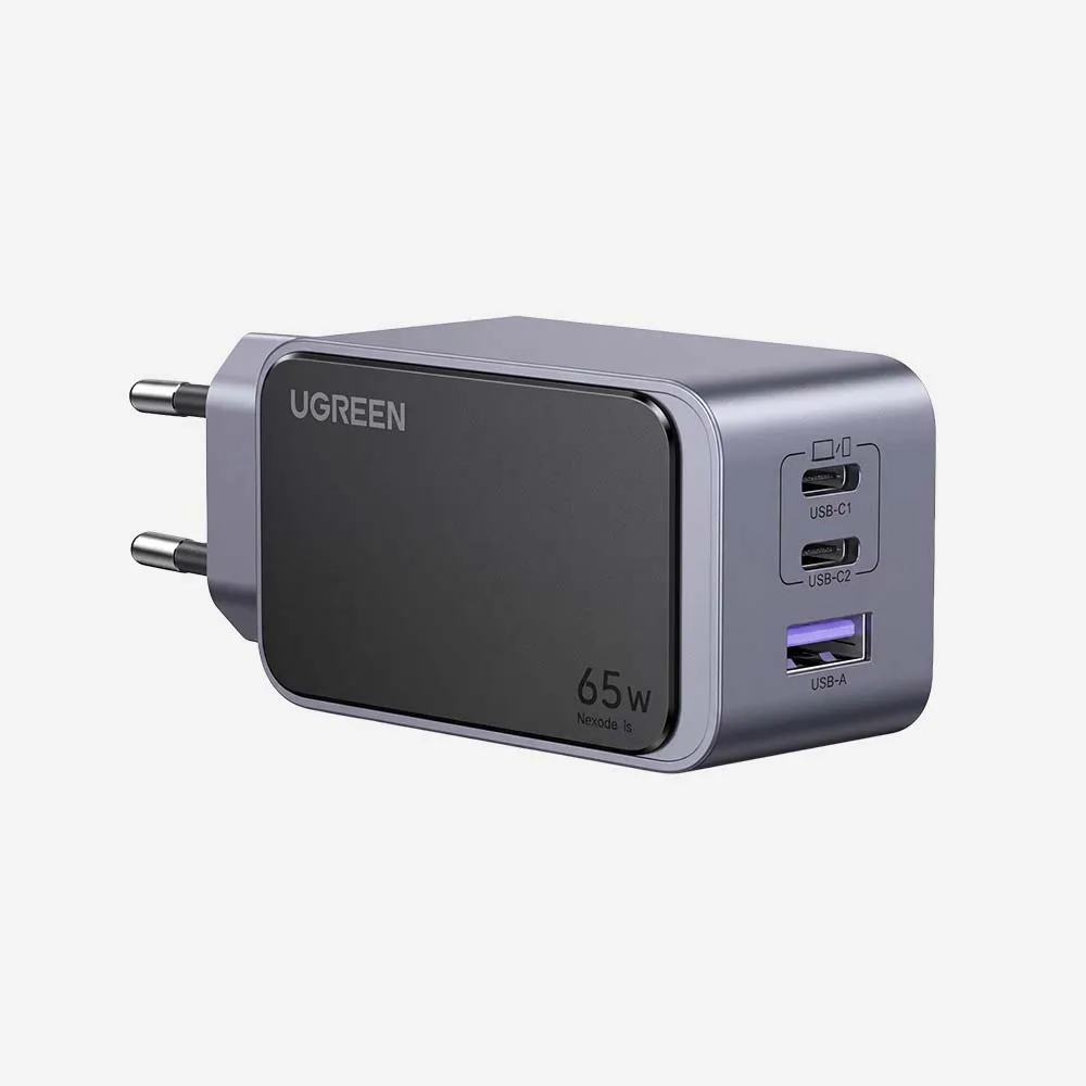 [35042] UGREEN 35042 Nexode 65W GaN Fast Wall Charger with Power Delivery 2x USB-C, 1x USB-A