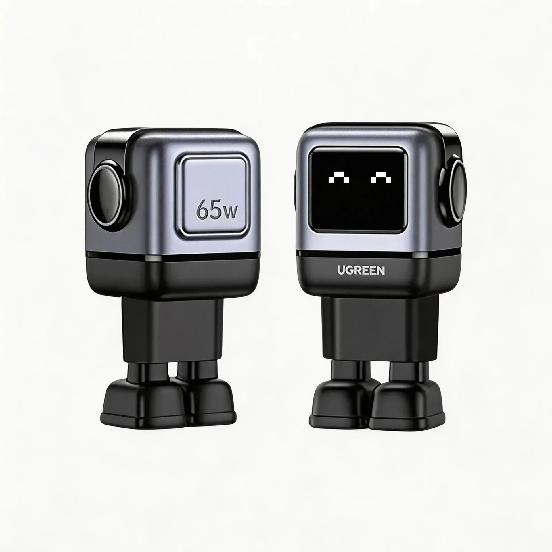 [25685B] UGREEN Uno 65W Fast RobotGaN Charger – 2x USB-C, 1x USB-A (25685B)