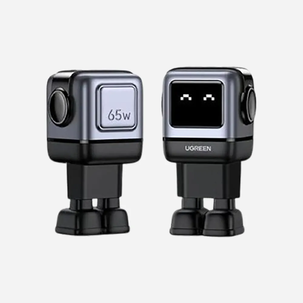UGREEN Uno 65W Fast RobotGaN Charger – 2x USB-C, 1x USB-A (25685B)