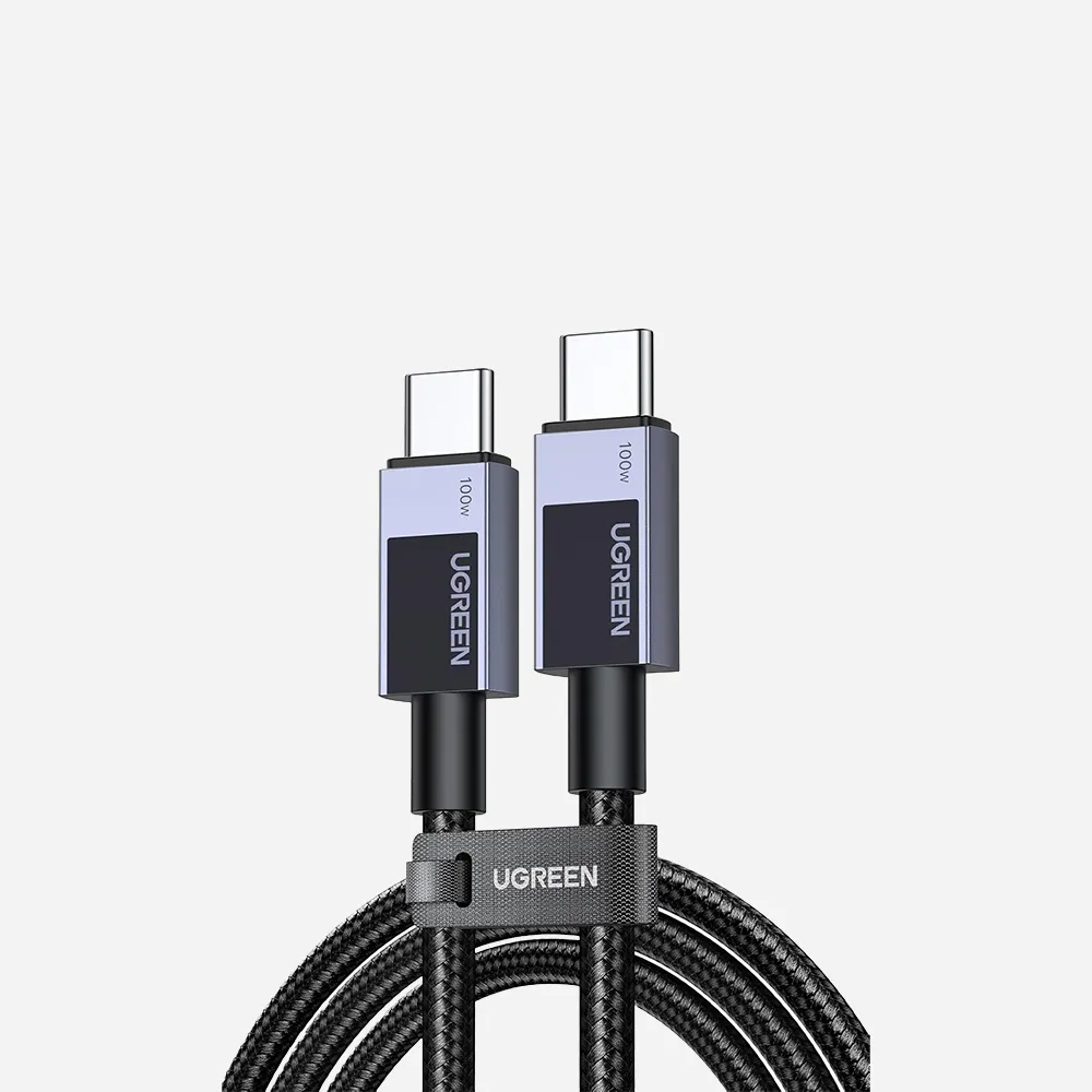 [45064] UGREEN 45064 L512 2m USB-C to USB-C Braided Cable 100W Gray