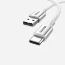 UGREEN 60121 1m USB-A to USB-C Nickel Plating Cable White