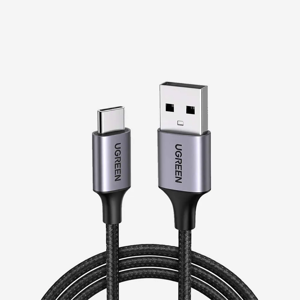 [60408] UGREEN 60408 3m USB-A to USB-C Aluminum Braided Cable Black