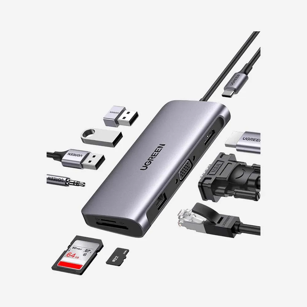 UGREEN 45380 10 in 1 4K HDMI USB-C Hub Adapter