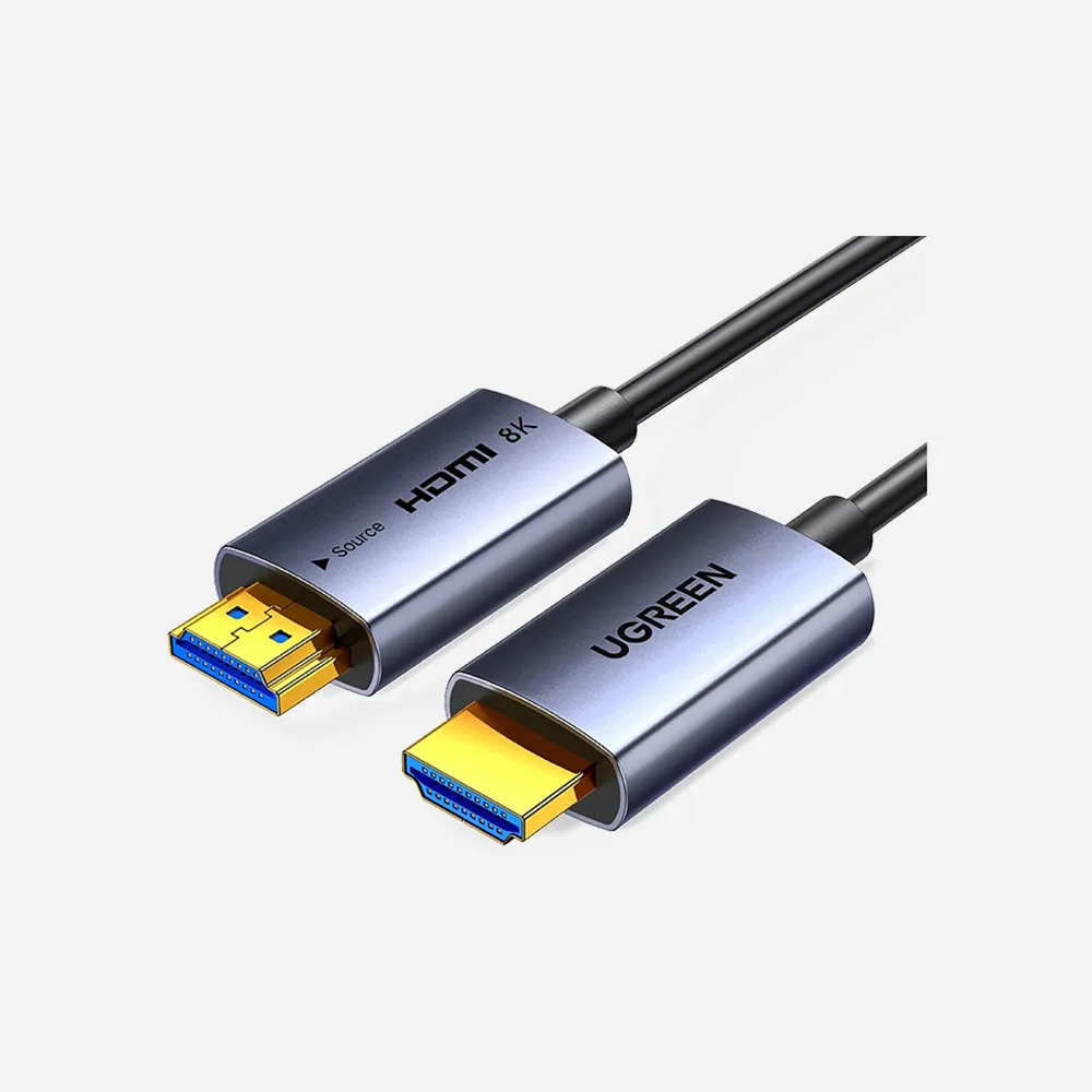 [55506] UGREEN 55506 HDMI Male to Male 8K Fiber Optic Aluminum Shell 20M Cable Black