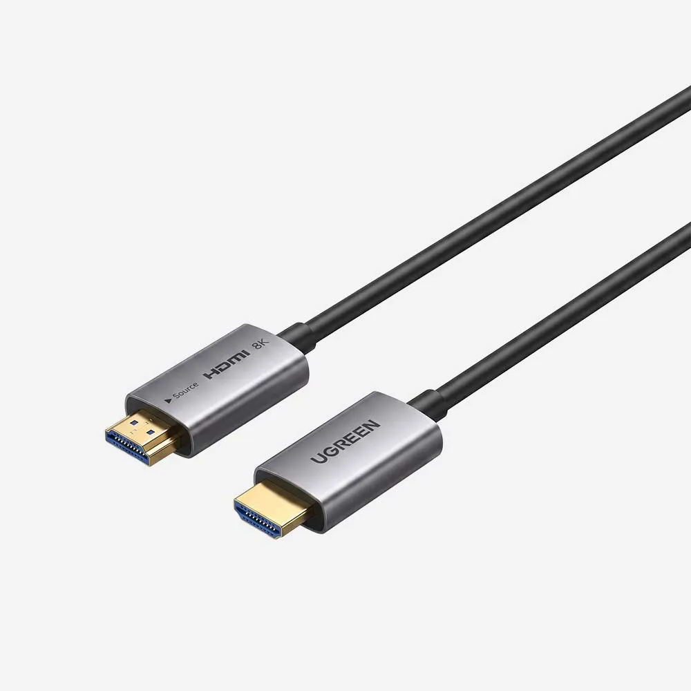 [55504] UGREEN 55504 HDMI 8K Male to Male 10m Fiber Optic Aluminum Shell Cable