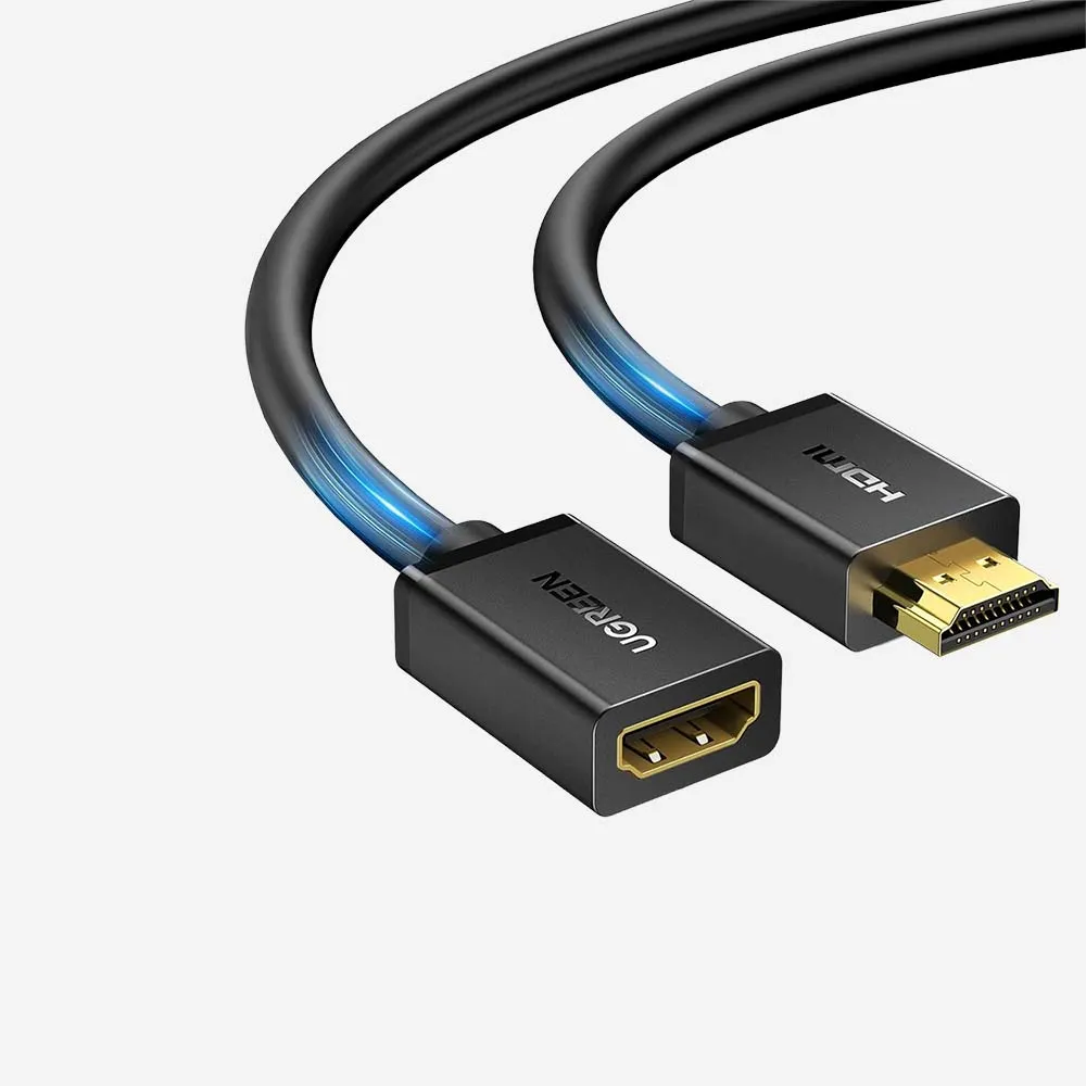 [10145] UGREEN 10145 HD107 3m Male to Female HDMI Cable Black
