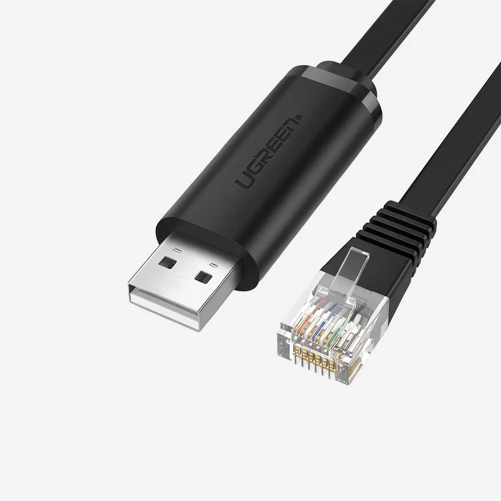 [50773] UGREEN USB-A to RJ45 Console Cable 1.5m Black (50773)