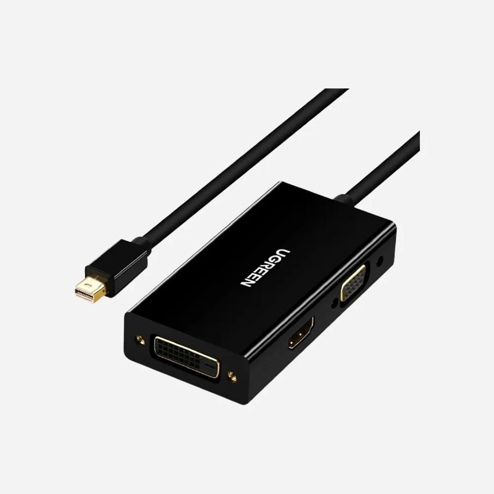 UGREEN 20418 Mini DP to HDMI VGA DVI Converter Black