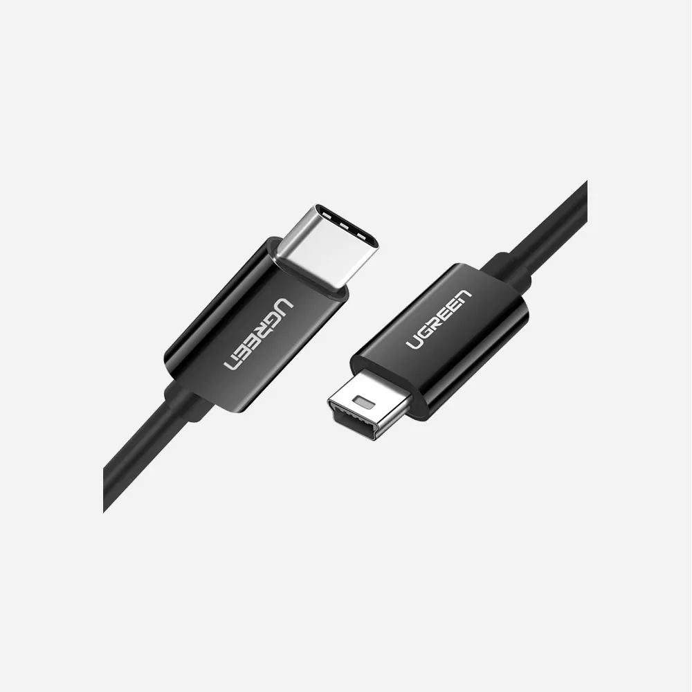 [50445] UGREEN USB-C Male to Mini USB Male 1m Cable Black (50445)