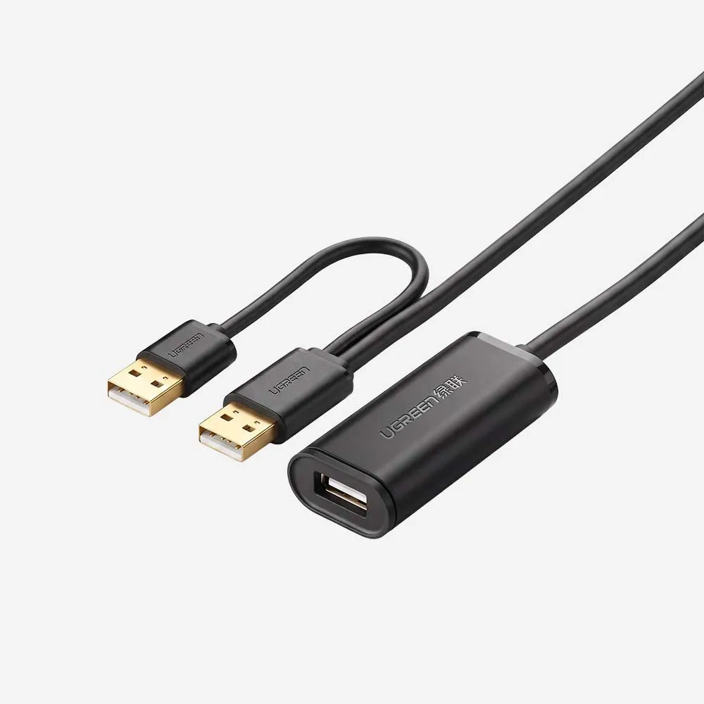 UGREEN 20213 USB 2.0 Active Ext Cable 5m Black