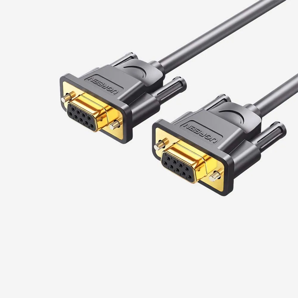 [20149] UGREEN 20149 RS232 DB9 Female to Female 1.5m Cable Black